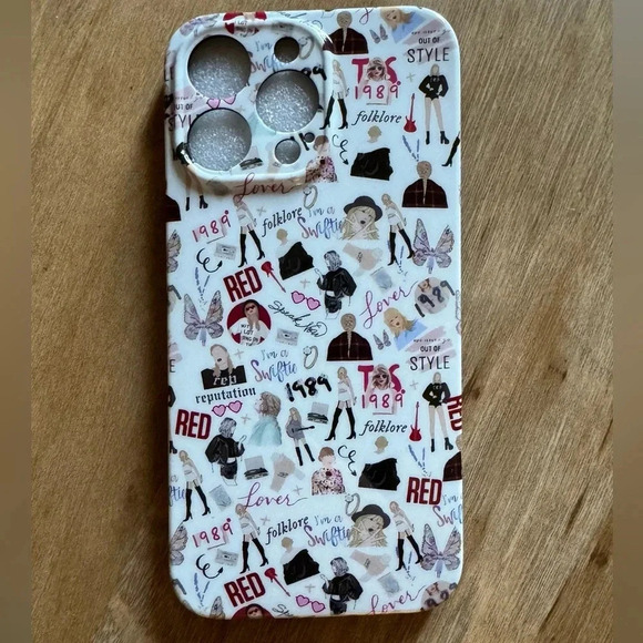 TAYLOR SWIFT IPHONE 15 PRO MAX CASE SWIFTIE ERAS 1989 LOVER POETS RED SHOWGIRL - Picture 1 of 2